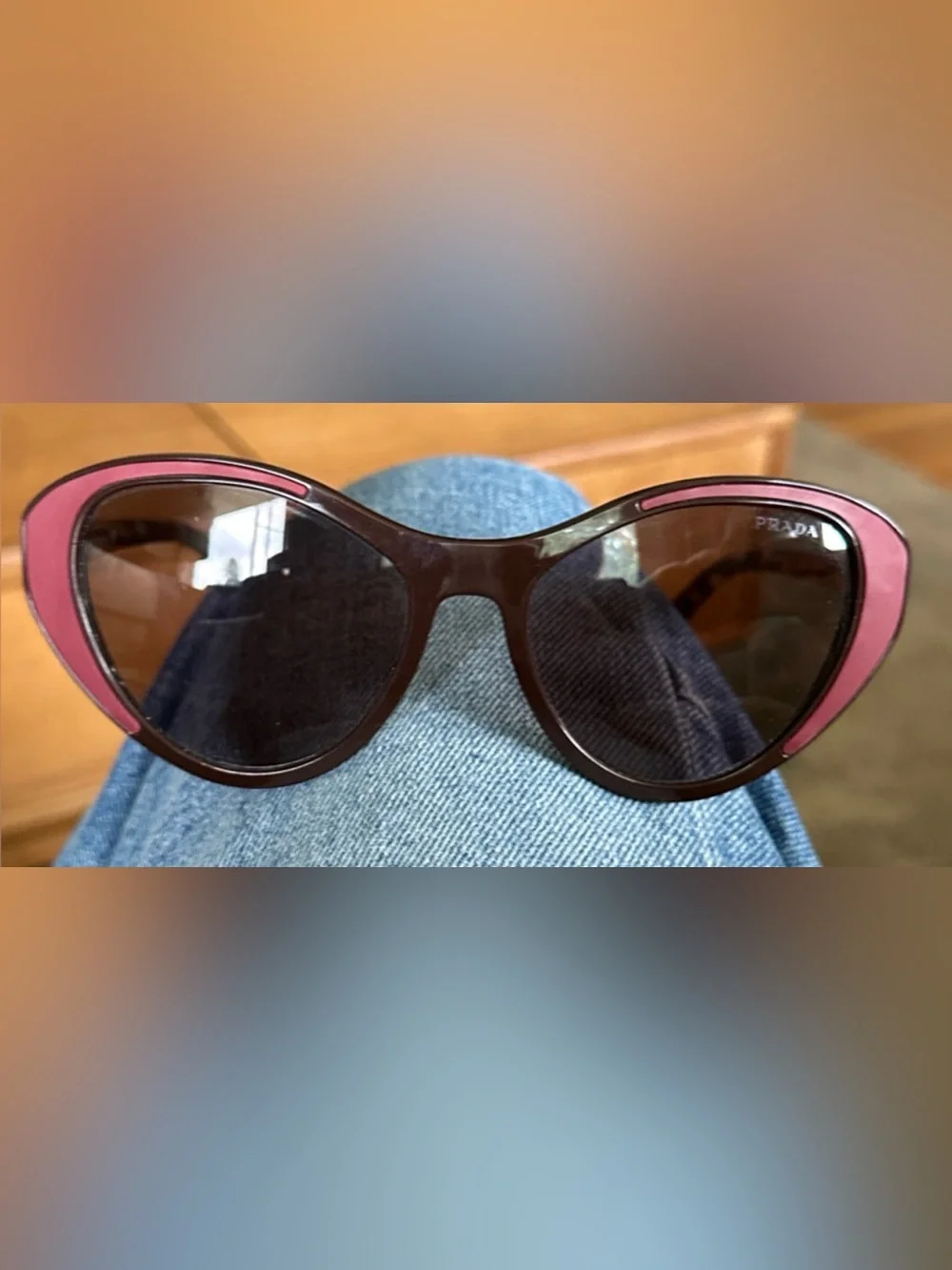 Prada Cat-Eye SPR14U YEO-6X1 Sunglasses